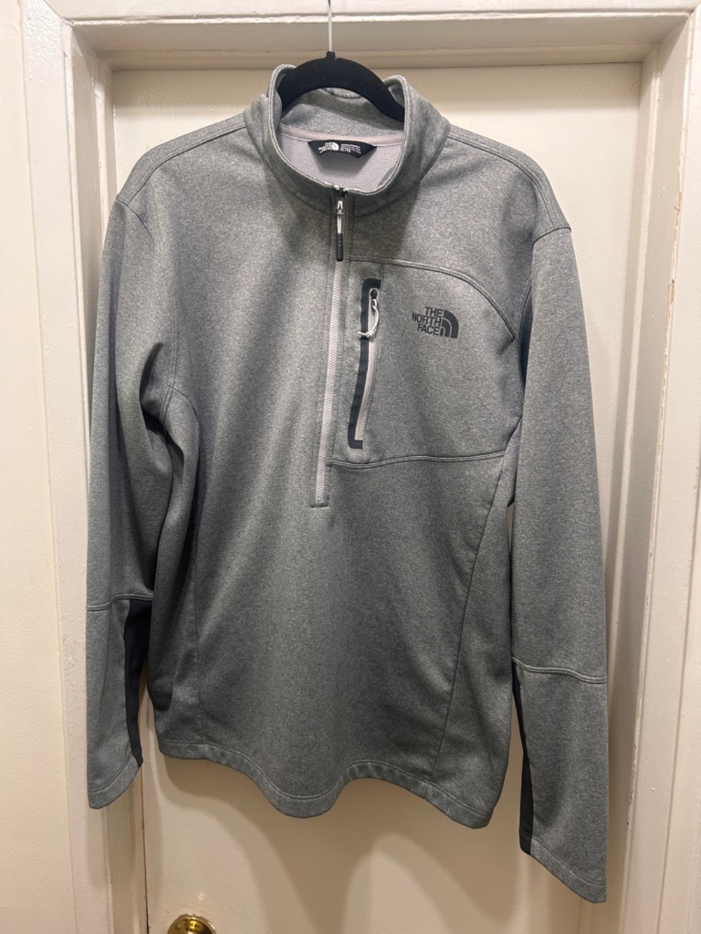 North Face Canyonlands 1/4 Zip Jacket Gray Fleece Pullover Men’s XL Hiking Gorp